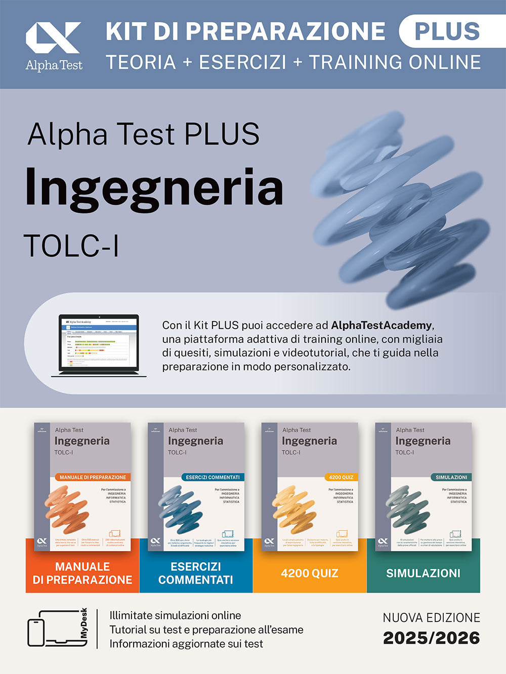 04 - Alpha Test PLUS Ingegneria TOLC-I - Kit di preparazione Plus