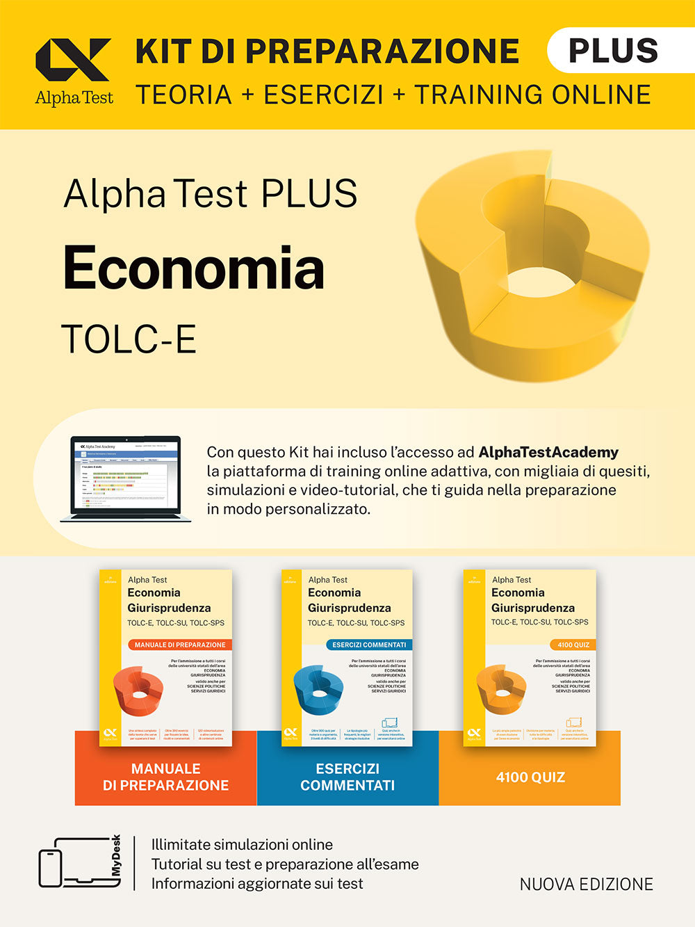 12 - Alpha Test PLUS Economia TOLC-E - Kit di preparazione plus