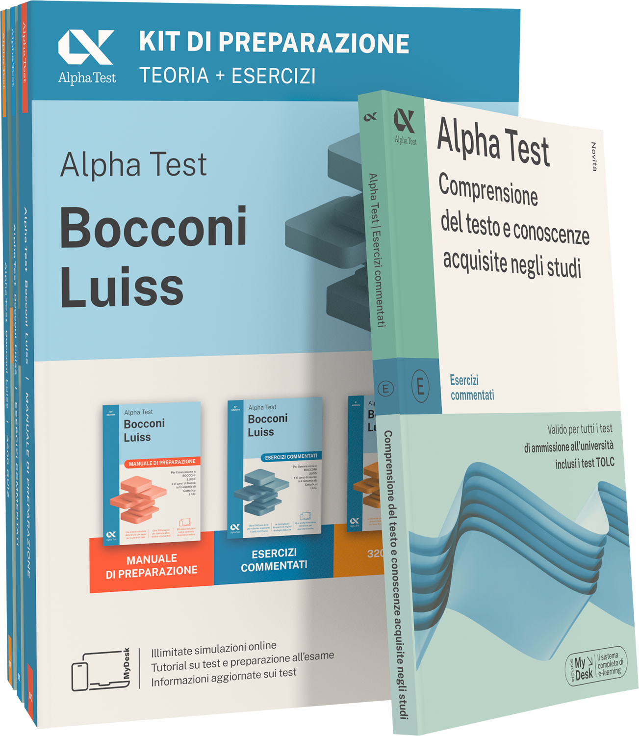 Alpha Test Bocconi Luiss - Kit di preparazione + Comprensione del testo e conoscenze acquisite negli studi