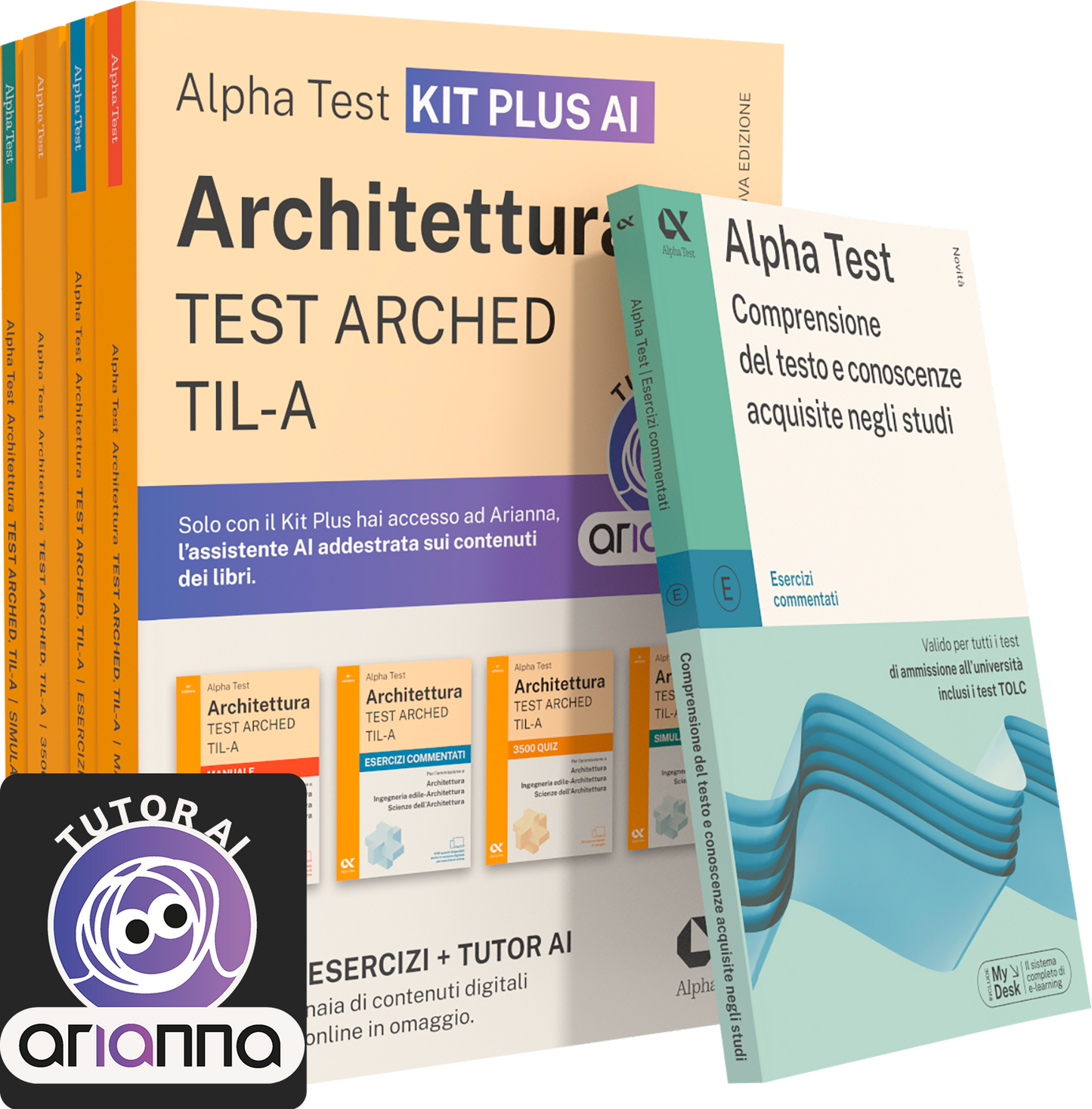 Alpha Test Architettura Arched, TIL-A - Kit di preparazione Plus AI + Comprensione del testo e conoscenze acquisite negli studi