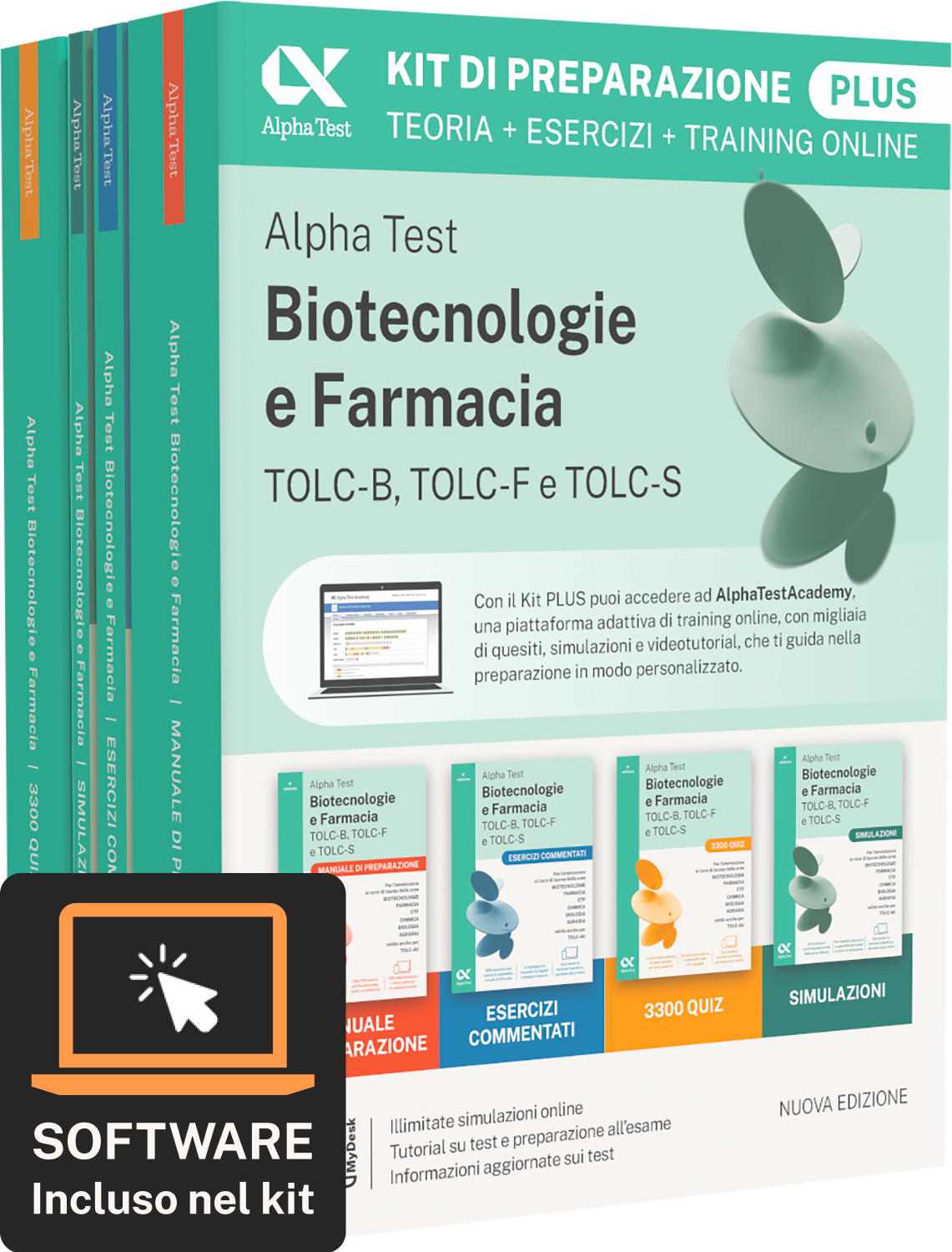 13 - Alpha Test Plus Biotecnologie e Farmacia TOLC-B, TOLC-F e TOLC-S - Kit di preparazione Plus