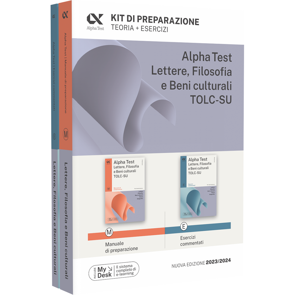 Alpha Test Lettere, Filosofia e Beni culturali TOLC-SU - Kit di preparazione