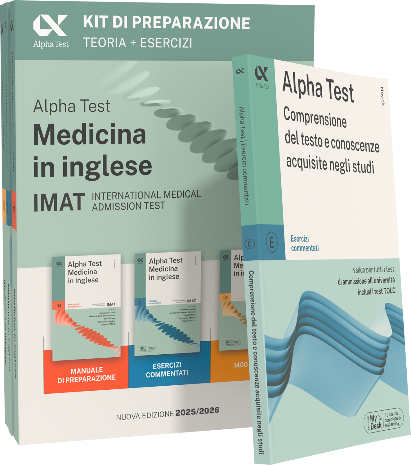 Alpha Test Medicina in inglese - Kit completo di preparazione + Alpha Test Comprensione del testo e conoscenze acquisite negli studi