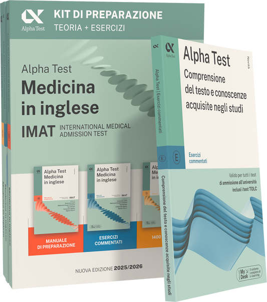 Alpha Test Medicina in inglese - Kit completo di preparazione + Alpha Test Comprensione del testo e conoscenze acquisite negli studi