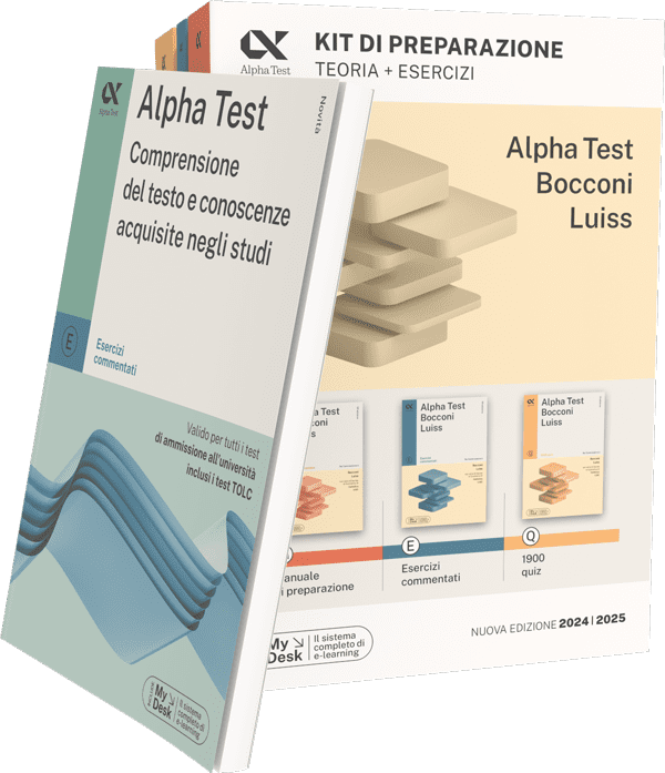 Alpha Test Bocconi Luiss - Kit di preparazione + Comprensione del testo e conoscenze acquisite negli studi