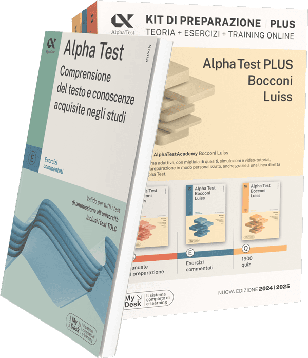 Alpha Test PLUS Bocconi Luiss - Kit di preparazione plus + Comprensione del testo e conoscenze acquisite negli studi