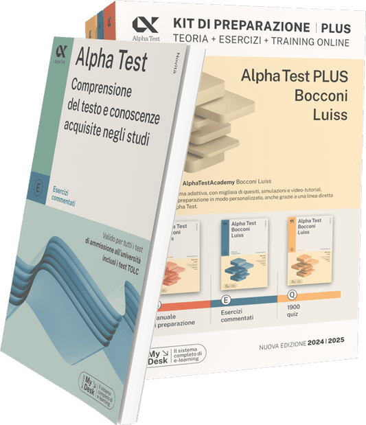 Alpha Test PLUS Bocconi Luiss - Kit di preparazione plus + Comprensione del testo e conoscenze acquisite negli studi