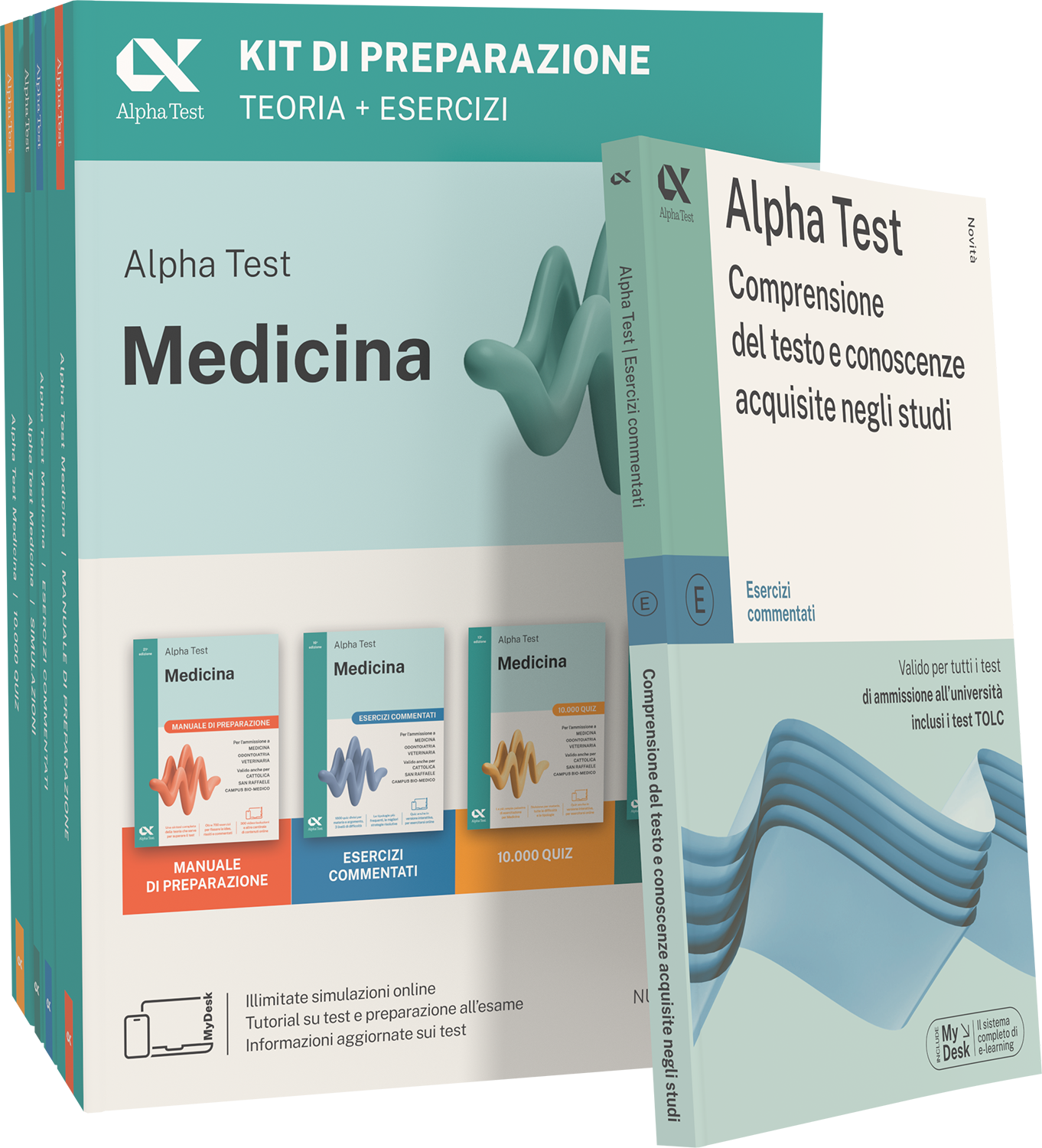 Alpha Test Medicina - Kit di preparazione + Comprensione del testo e conoscenze acquisite negli studi