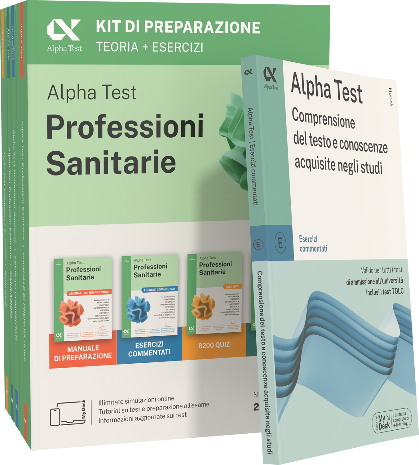 Alpha Test Professioni Sanitarie - Kit di preparazione + Comprensione del testo e conoscenze acquisite negli studi