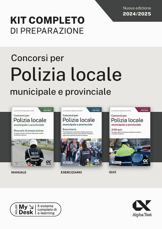 Concorsi per Polizia locale municipale e provinciale - Kit completo di preparazione