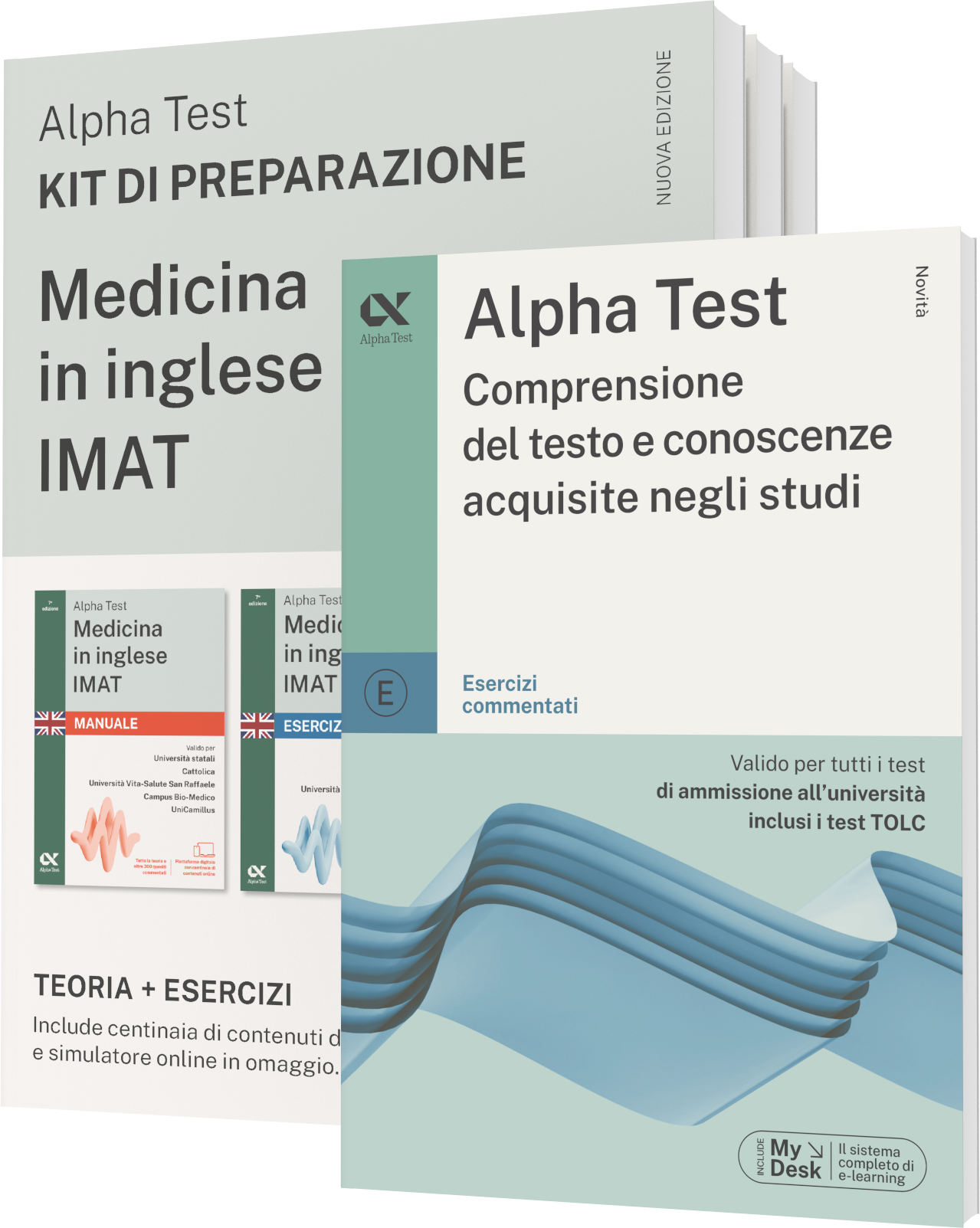 Alpha Test Medicina in inglese IMAT - Kit di preparazione + Alpha Test Comprensione del testo e conoscenze acquisite negli studi