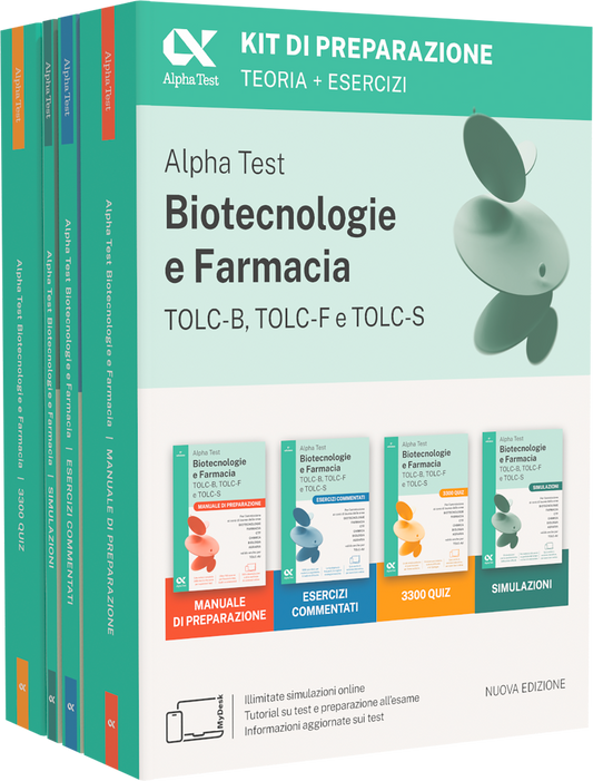Alpha Test Biotecnologie e Farmacia TOLC-B, TOLC-F e TOLC-S - Kit di preparazione
