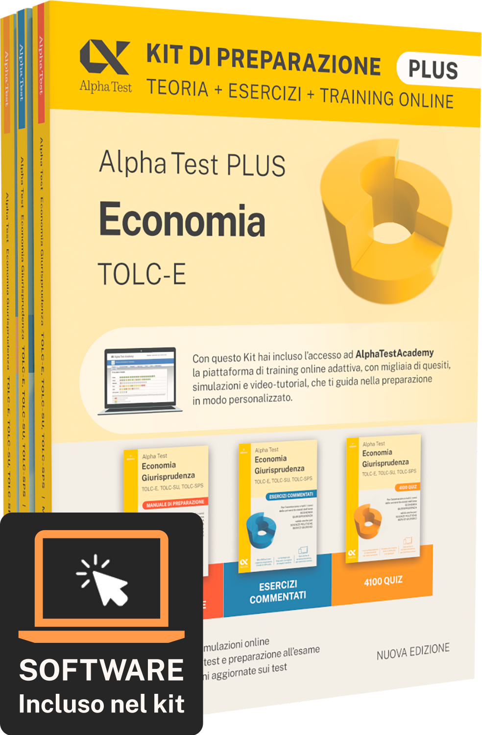 12 - Alpha Test PLUS Economia TOLC-E - Kit di preparazione plus