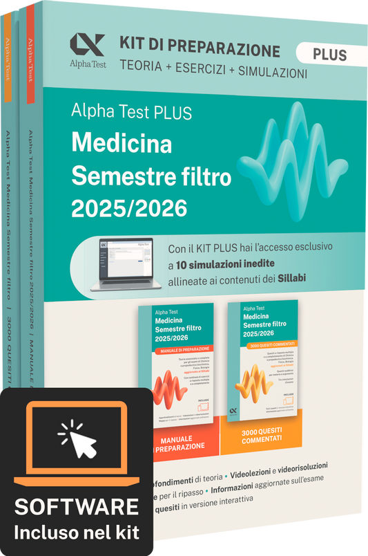 Alpha Test Plus Medicina Semestre filtro 2025/2026 - Kit di preparazione Plus
