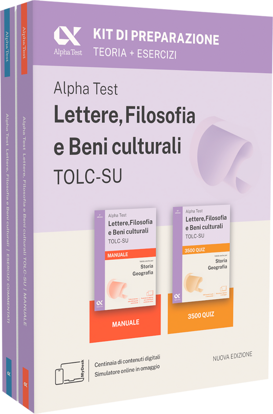 Alpha Test Lettere, Filosofia e Beni culturali TOLC-SU - Kit di preparazione