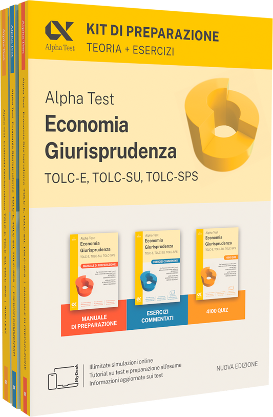 Alpha Test Economia Giurisprudenza TOLC-E, TOLC-SU, TOLC-SPS - Kit di preparazione