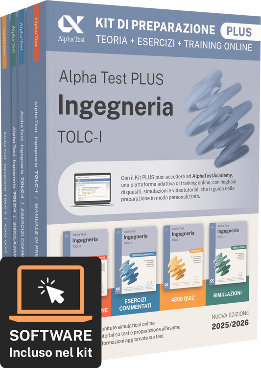 Alpha Test PLUS Ingegneria TOLC-I - Kit di preparazione Plus